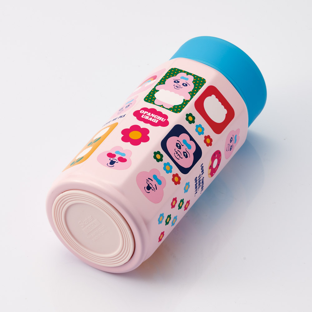 スケーター 八角形 ステンレス マグボトル 水筒 350ml 保冷 保温 直飲み 大人 キャラクター skater STO4 おぱんちゅうさぎ おパンチュウサギ 女子 女の子【ステンレスボトル マグ ボトル 350 ミニ かわいい】