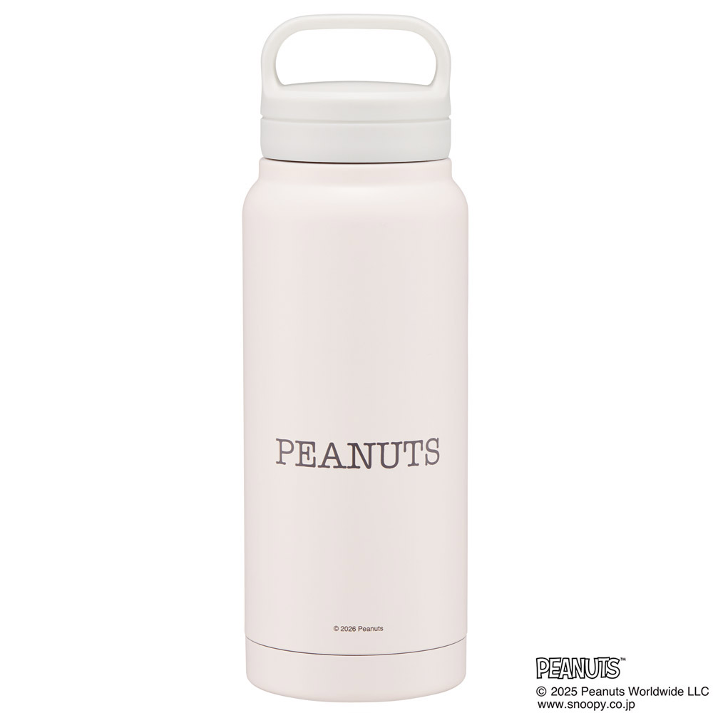 スケーター ステンレス マグボトル 水筒 500ml 保温 保冷 保温保冷 直飲み 500 skater STSC5 ホワイト スヌーピー スモーキーパステル 白【保冷保温 スクリューハンドル付き マイボトル おしゃれ】