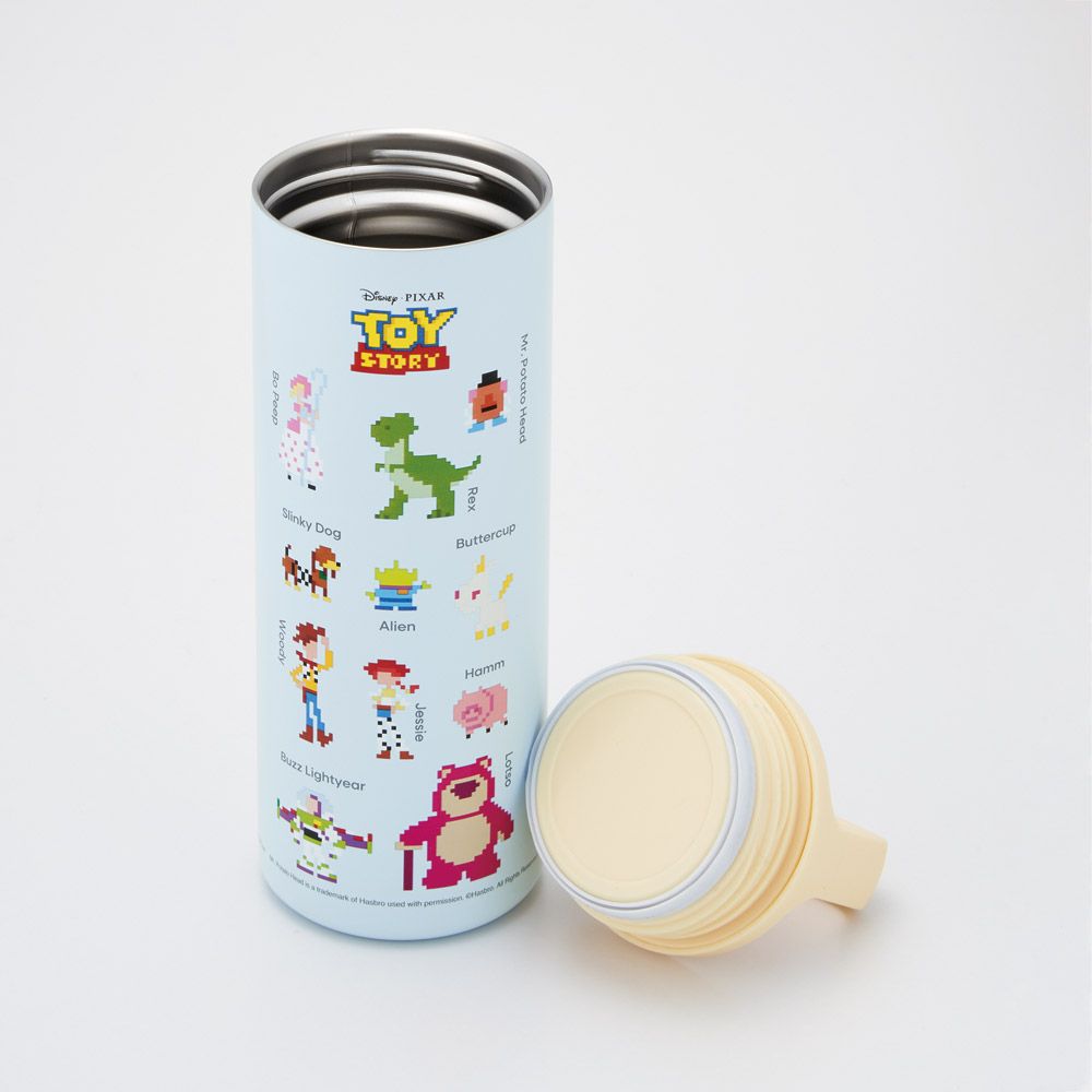 スケーター スクエアハンドル付 ステンレス マグボトル 水筒 450ml 保温 保冷 直飲み skater STSQH5 トイストーリー トイ・ストーリー ピクセルアート【保冷保温 マイボトル おしゃれ かわいい マグ ボトル】