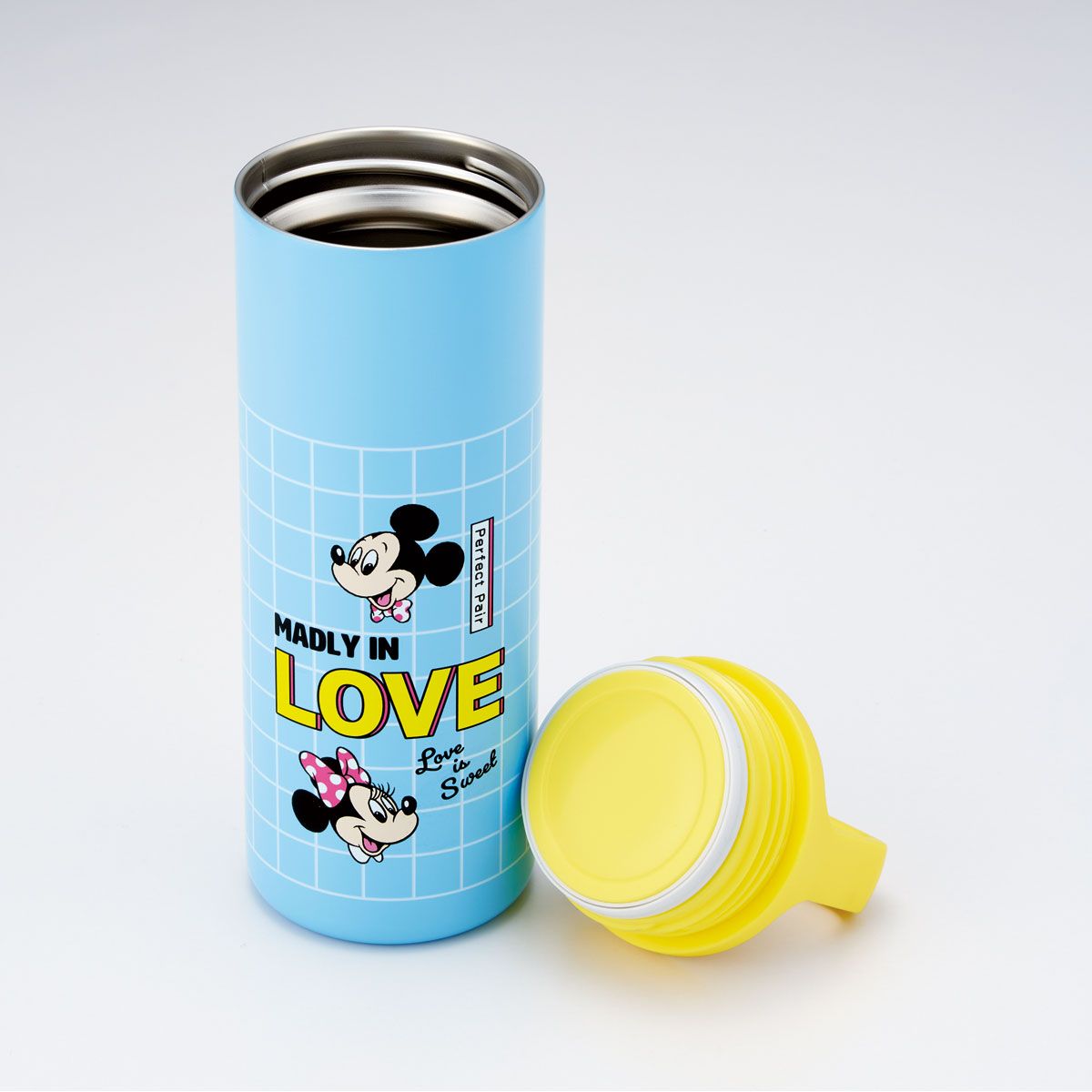 スケーター スクエアハンドル付 ステンレス マグボトル 水筒 450ml 保温 保冷 直飲み skater STSQH5 ミッキー＆フレンズ グリッド ミッキーマウス 男の子 女の子【保冷保温 マイボトル おしゃれ かわいい マグ ボトル】