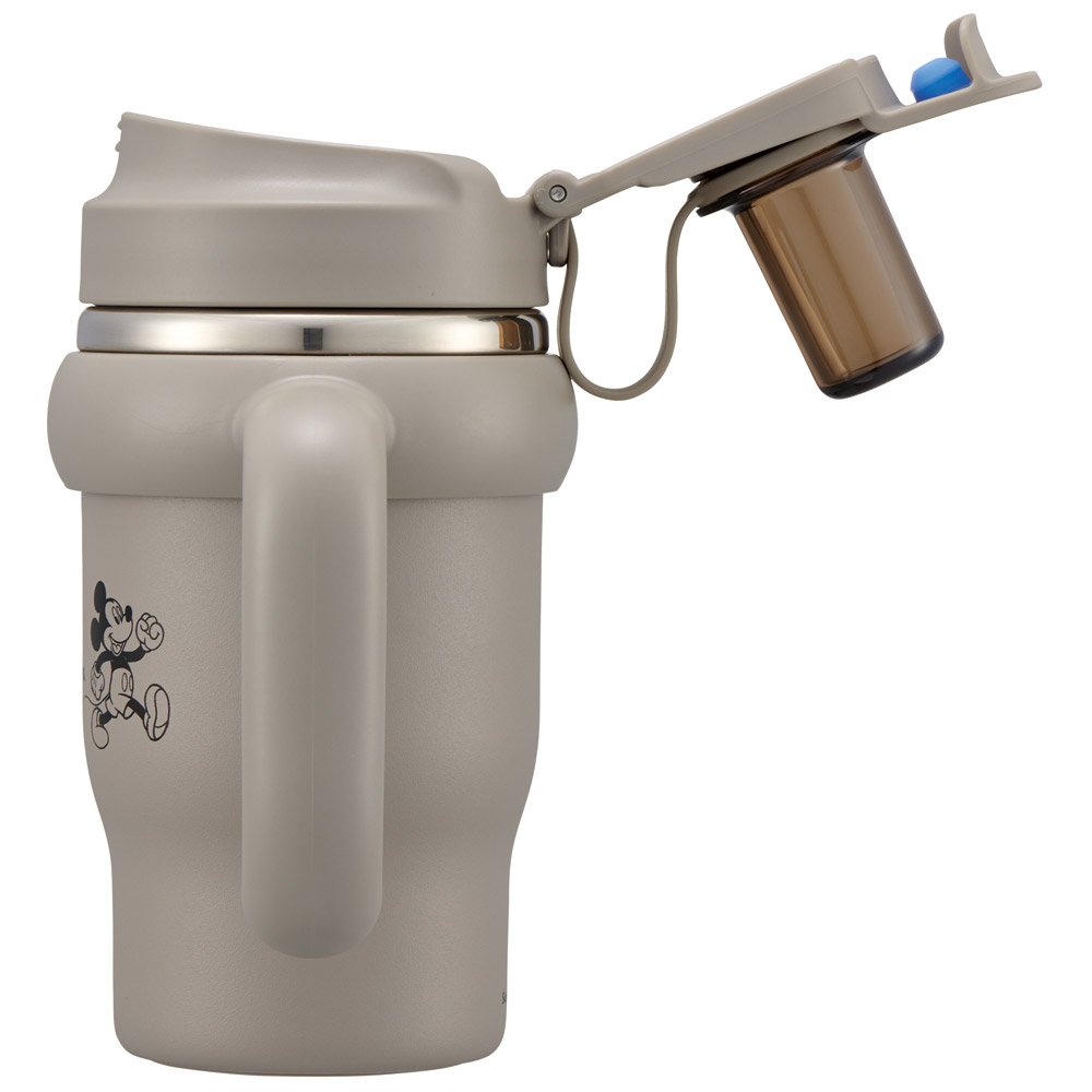 スケーター ハンドル付 タンブラー 570ml ストロー ステンレス ボトル 保温 保冷 直飲み 2WAY skater STSTB6 ミッキーマウス ミッキー Mickey 男の子 女の子【子供 キッズ 大人 真空二重構造 持ち手付き】