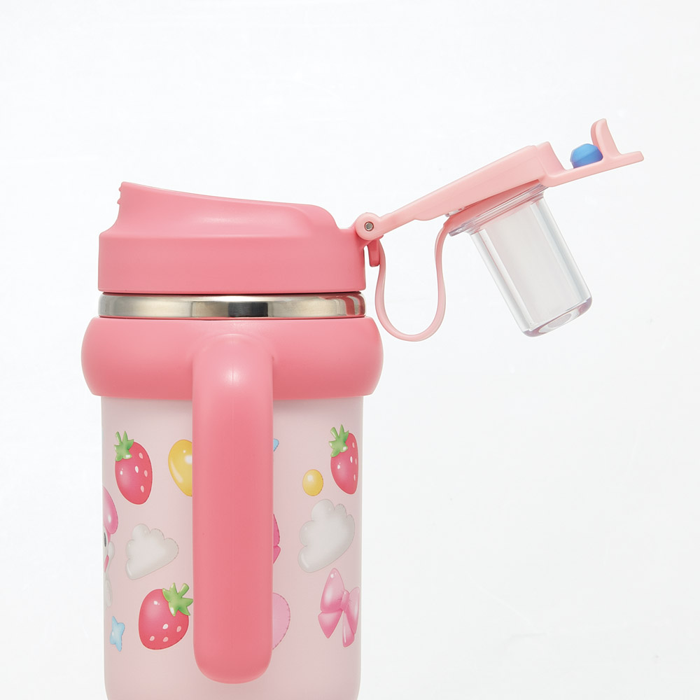 スケーター ハンドル付 タンブラー 830ml ストロー ステンレス ボトル 保温 保冷 直飲み 2WAY skater STSTB9 マイメロディ マイメロ サンリオ 女の子 女子【子供 キッズ 大人 真空二重構造 持ち手付き】