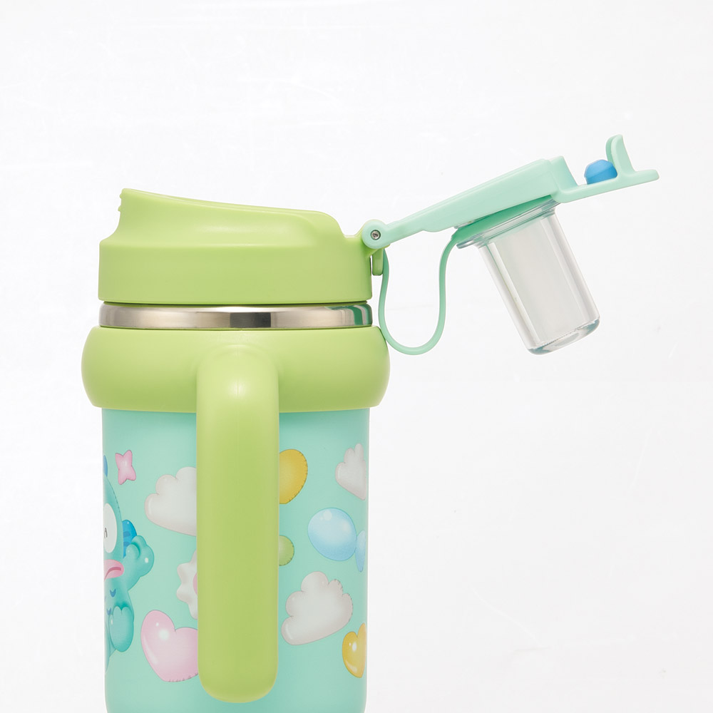 スケーター ハンドル付 タンブラー 830ml ストロー ステンレス ボトル 保温 保冷 直飲み 2WAY skater STSTB9 はんぎょどん ハンギョドン 男の子 女の子【子供 キッズ 大人 真空二重構造 持ち手付き】