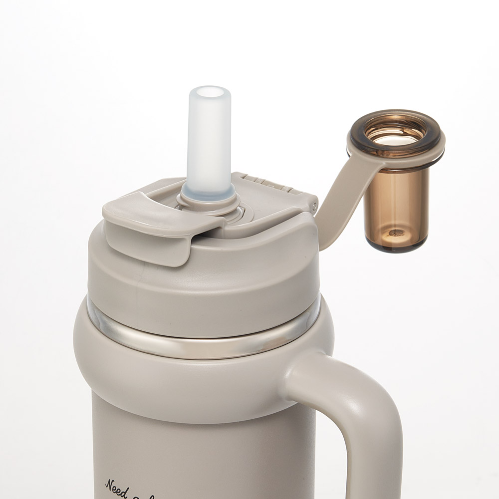 スケーター ハンドル付 タンブラー 830ml ストロー ステンレス ボトル 保温 保冷 直飲み 2WAY skater STSTB9 ミッキーマウス ミッキー Mickey 男の子 女の子【子供 キッズ 大人 真空二重構造 持ち手付き】
