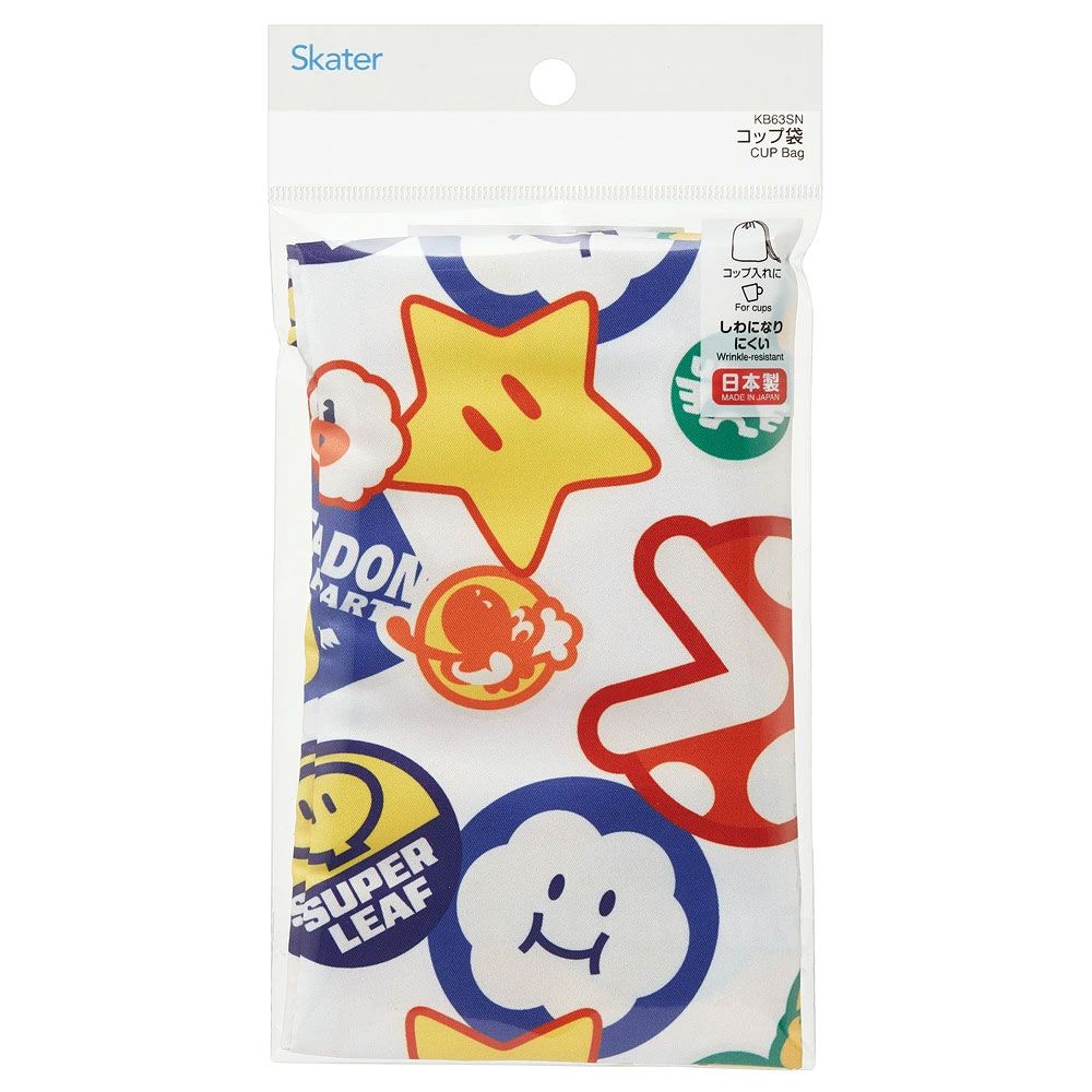 スケーター コップ袋 巾着袋 コップ入れ 保育園 幼稚園 小学校 子供 給食袋 キャラクター skater KB63SN マリオカートワールド マリオ MARIO 男の子 男子 男児【こども コップ 巾着 袋 きんちゃく 入園 入学】