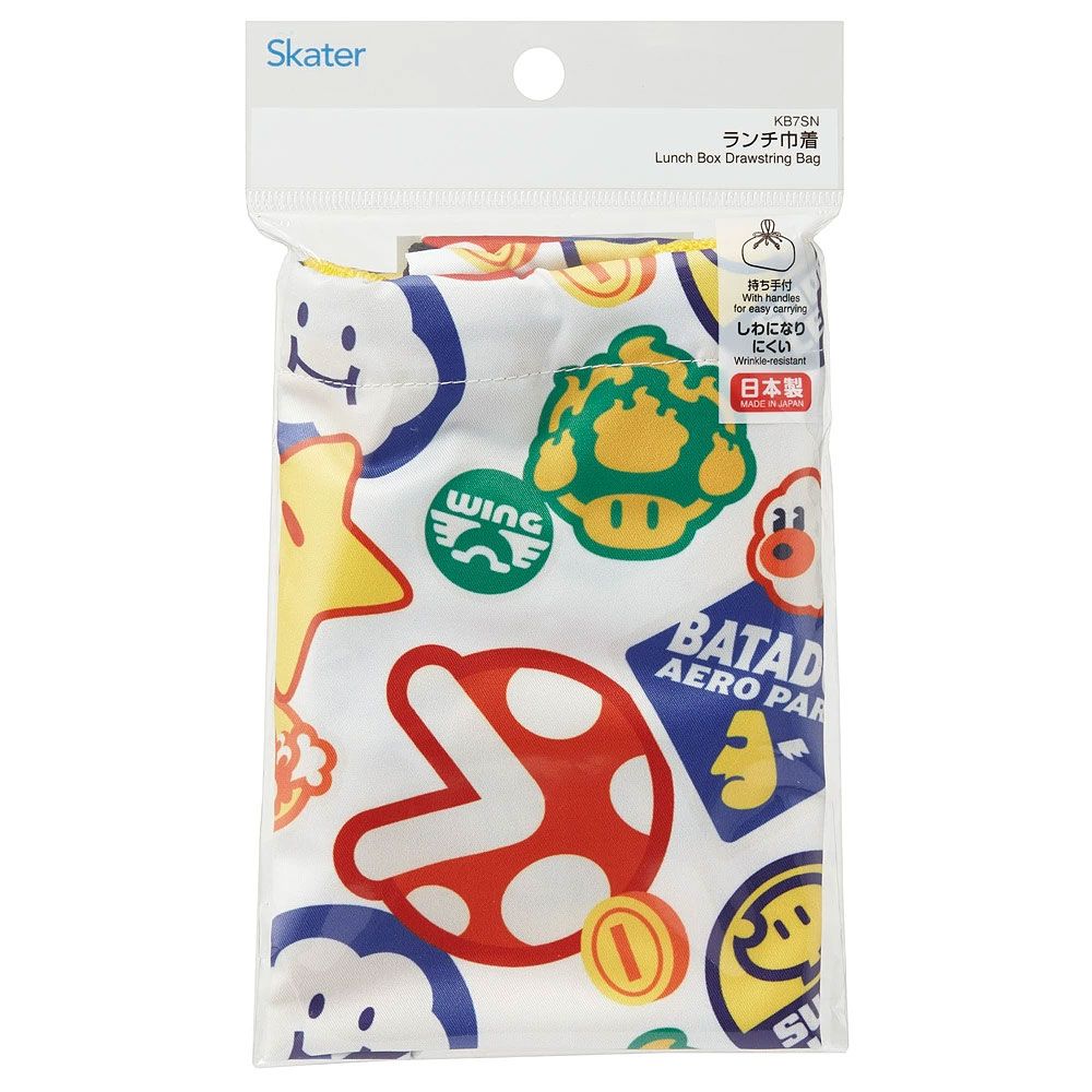 スケーター お弁当袋 幼稚園 キャラクター ランチ巾着 巾着袋 日本製 小学生 きんちゃく袋 skater KB7SN マリオカートワールド マリオ MARIO 男の子 男子 男児【子供 お弁当入れ お弁当箱入れ お弁当巾着袋 マチ付き】