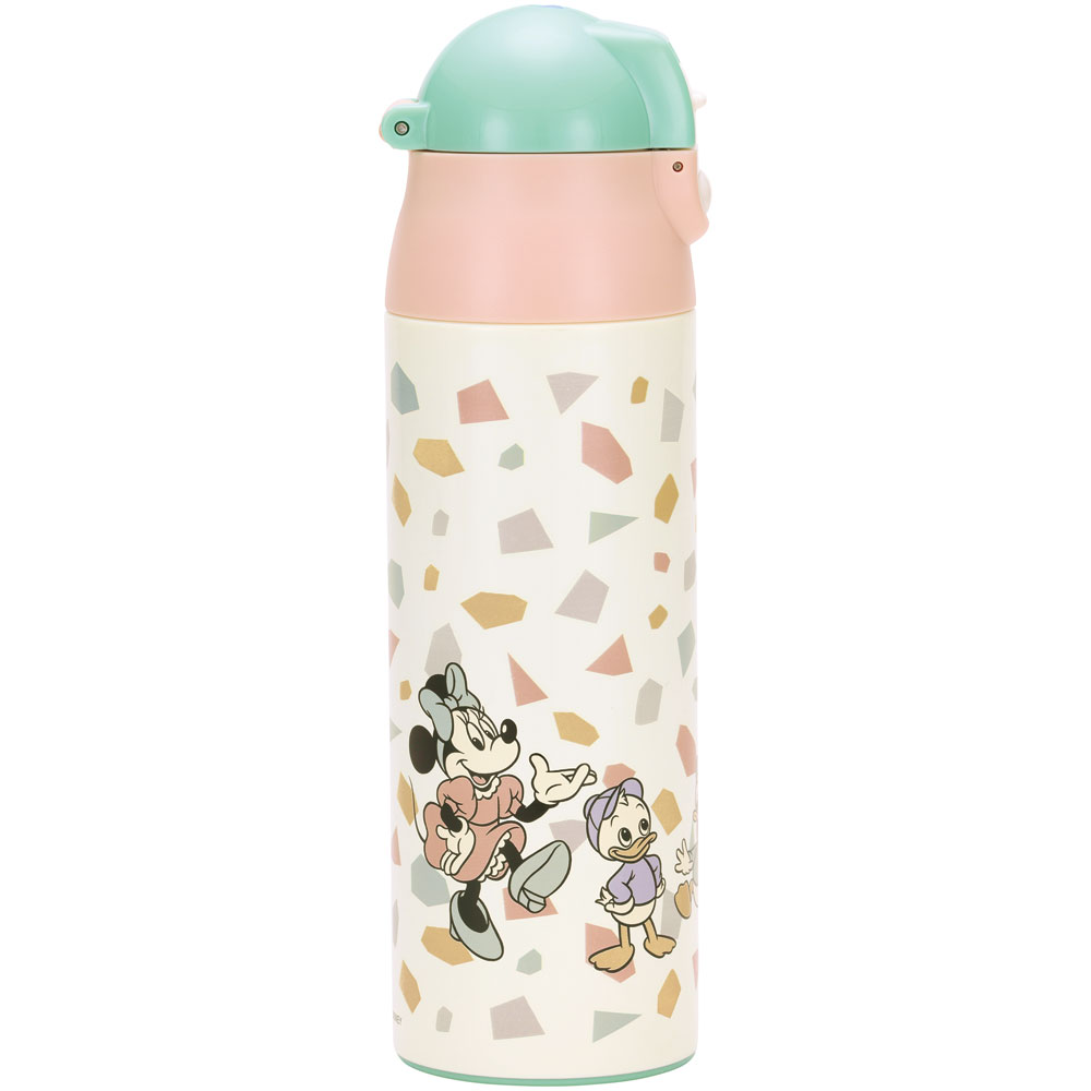 【送料無料】ステンレスボトル 500ml 調乳用 超軽量 ミルク 水筒 調乳 500 ワンタッチ 保温 かわいい スケーター SMIB5【軽量 出産祝い 出産準備 ミルク用 赤ちゃん お出かけ ミッキー&フレンズ ディズニー Disney レトロ】