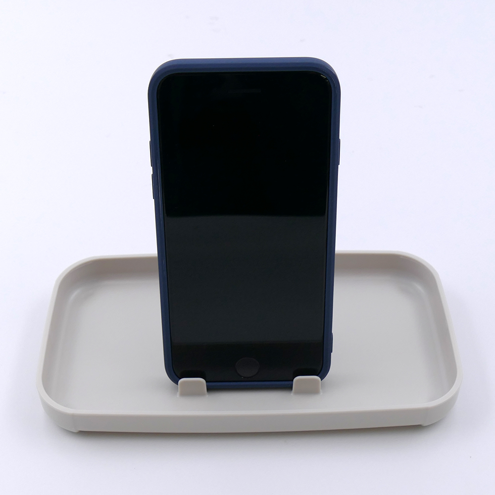 スケーター 弁当箱 スマホスタンド付き 600ml 1段 箸付き 仕切り 食洗機 レンジ 対応 日本製 skater PLB6SSH ベージュ 色 無地