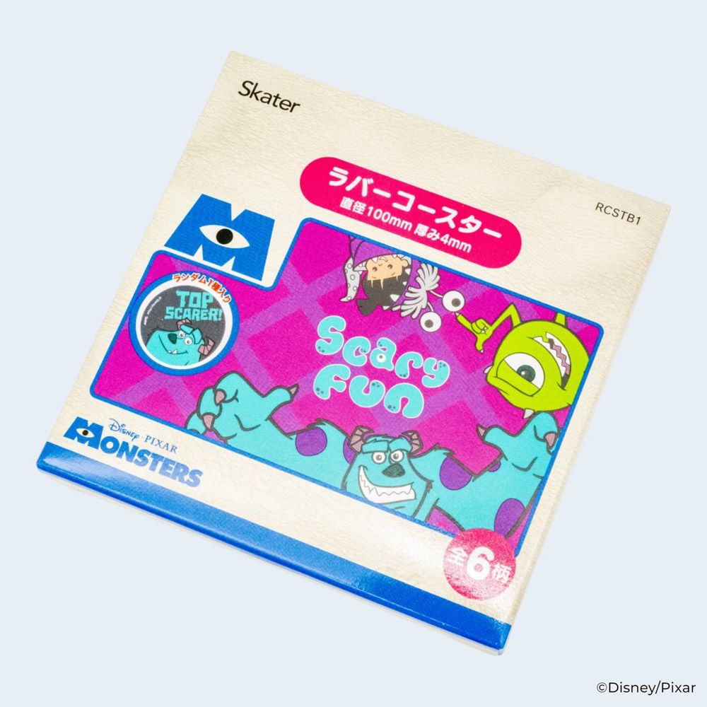 スケーター キャラクター ミステリーボックス ラバーコースター 単品 可愛い おしゃれ RCSTB1 skater モンスターズ・インク サリー マイク【ブラインド コースター ランダム お楽しみ サプライズ】
