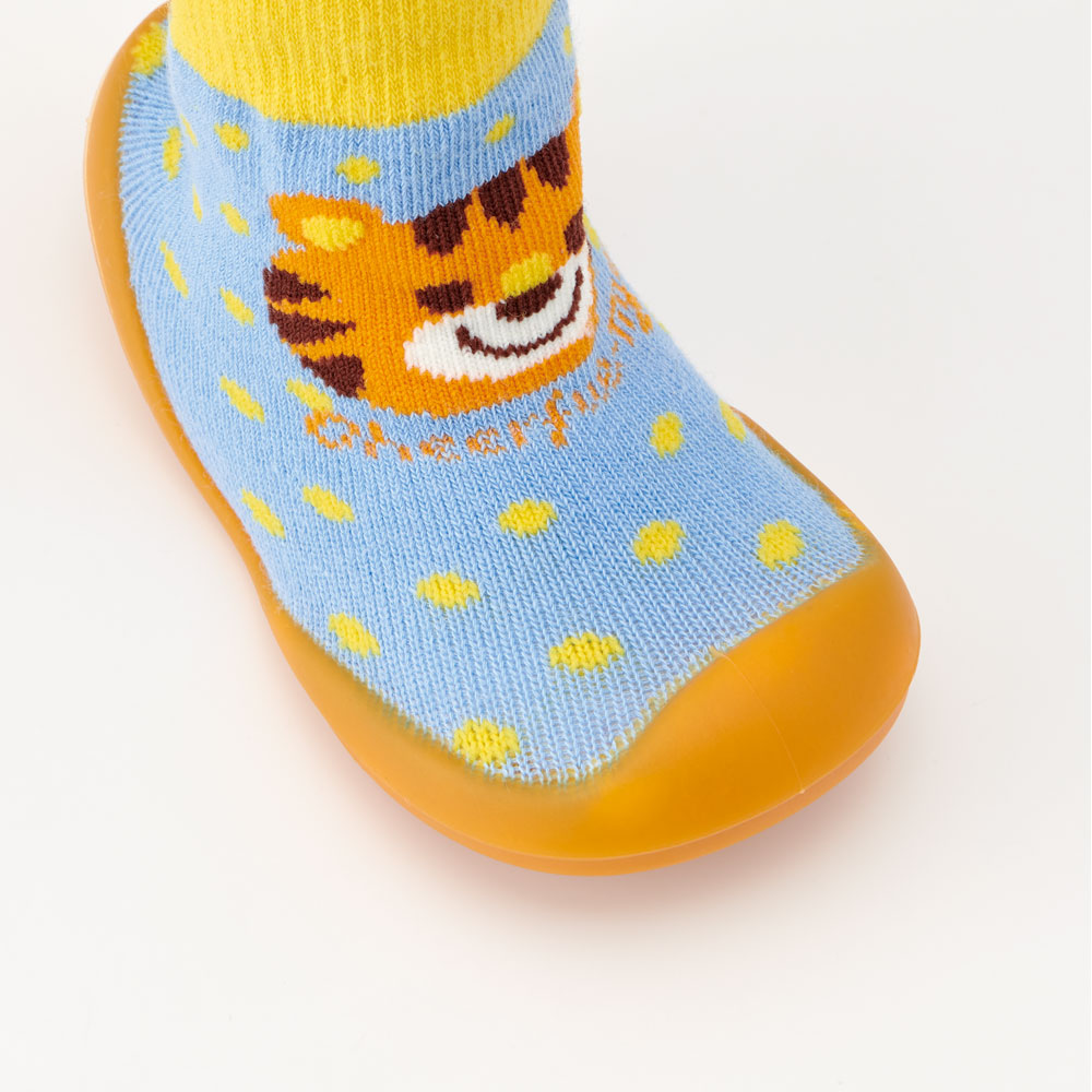 ソックス シューズ S 11.9cm ベビー ファースト シューズ 靴 赤ちゃん BSSHL2 スケーター skater トラ とら チアフル タイガー 動物 男の子 男子【キャラクター 靴下 くつ クツ ファーストシューズ 室内履き ベビーシューズ 子供】