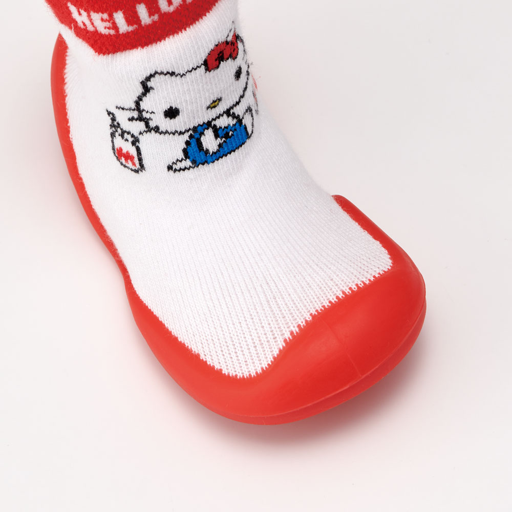 ソックス シューズ M 12.6cm ベビー ファースト シューズ 靴 赤ちゃん BSSHL3 スケーター skater キティ ハローキティ キティちゃん 女の子【キャラクター 靴下 くつ クツ ファーストシューズ 室内履き ベビーシューズ 子供】