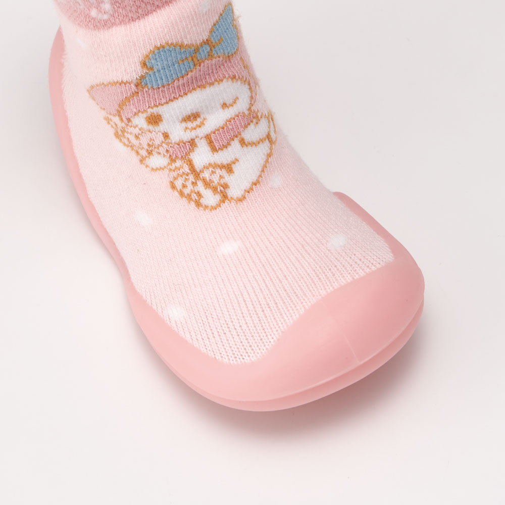 ソックス シューズ M 12.6cm ベビー ファースト シューズ 靴 赤ちゃん BSSHL3 スケーター skater マイメロディ マイメロ サンリオ 女の子 女子【キャラクター 靴下 くつ クツ ファーストシューズ 室内履き ベビーシューズ 子供】