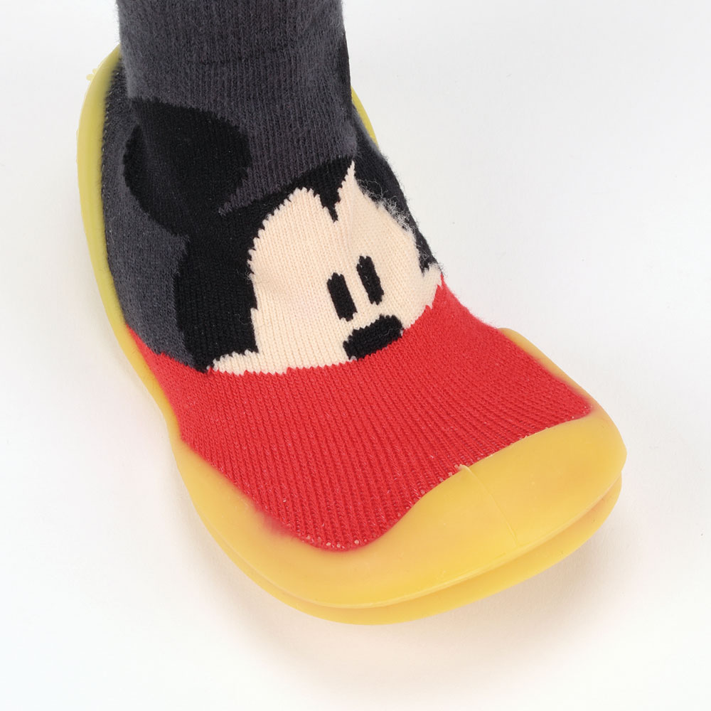 ソックス シューズ L 13.3cm ベビー ファースト シューズ 靴 赤ちゃん BSSHL4 スケーター skater ミッキーマウス ミッキー Mickey 男の子 女の子【キャラクター 靴下 くつ クツ ファーストシューズ 室内履き ベビーシューズ 子供】