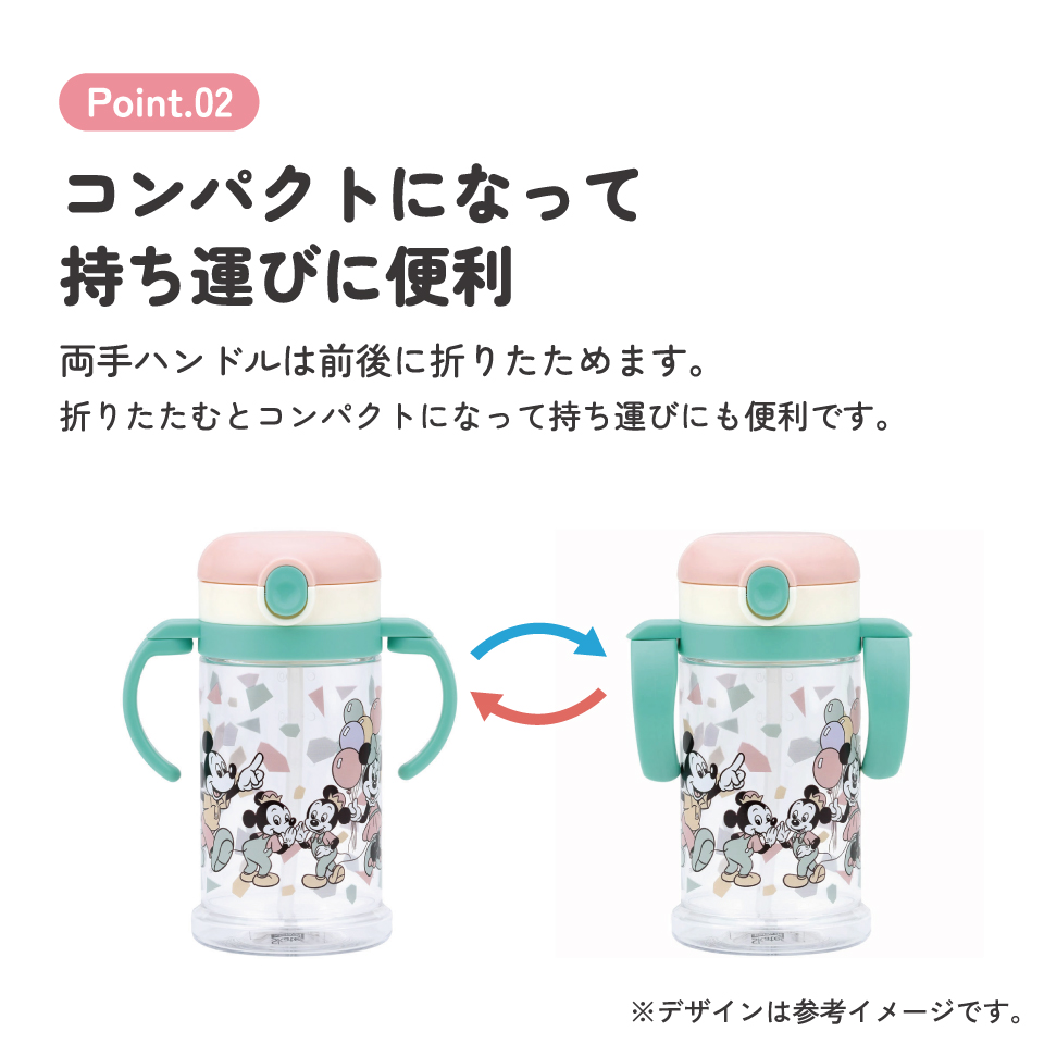2WAYストローマグ 370ml ミッキーフレンズ/レトロ/KSHW2N_4973307614910/スケーター