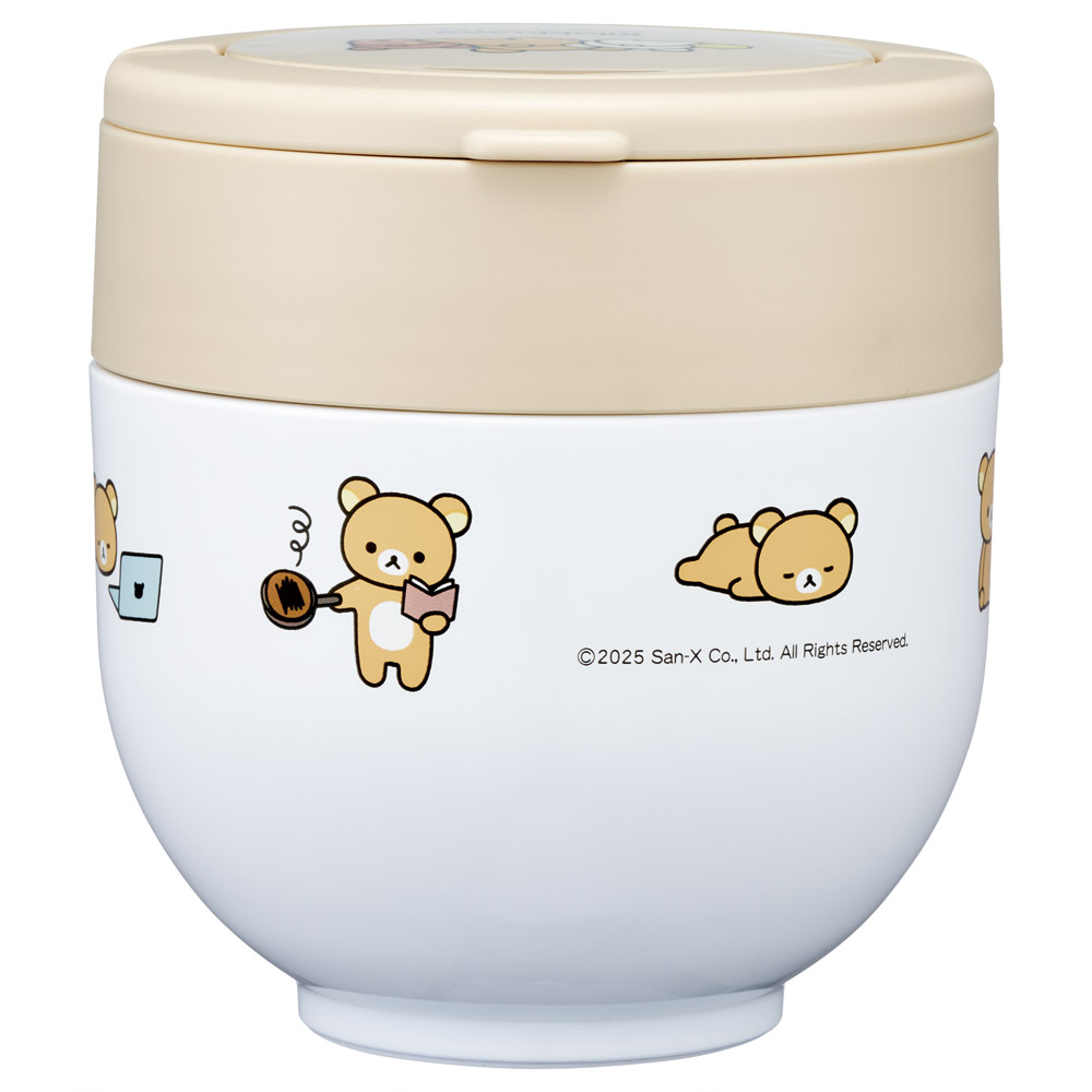 スケーター 保温弁当箱 540ml 小さめ 持ち手付き どんぶり ランチジャー 保温 保冷 skater LDNO6 リラックマ Rilakkuma 女の子 女性 レディース【ランチ 丼 折り畳み コンパクト】