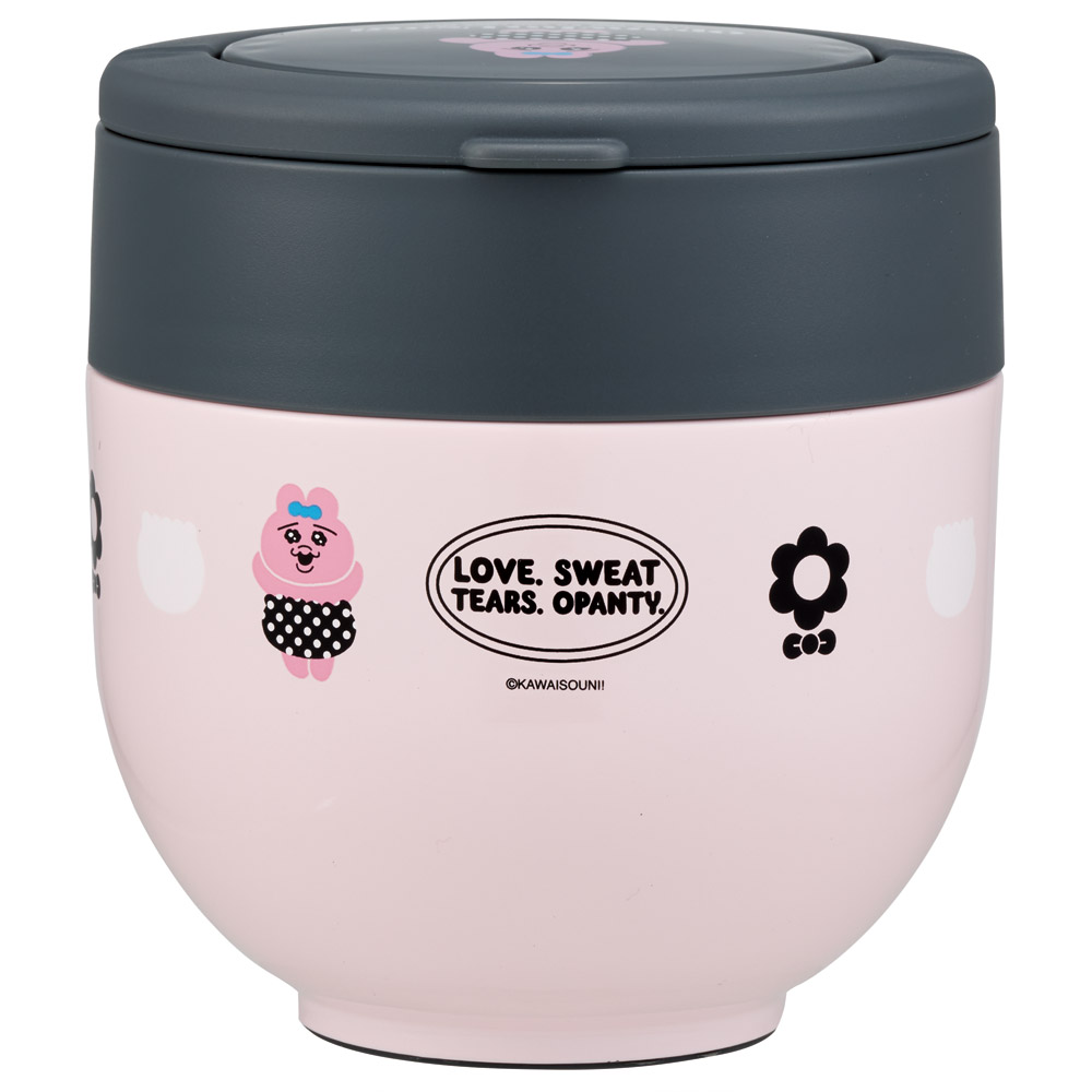 【送料無料】スケーター 保温弁当箱 540ml 小さめ 持ち手付き どんぶり ステンレスランチジャー 保温 保冷 skater LDNO6 おぱんちゅうさぎ おパンチュウサギ 女子 女の子【ランチ 丼 折り畳み コンパクト】