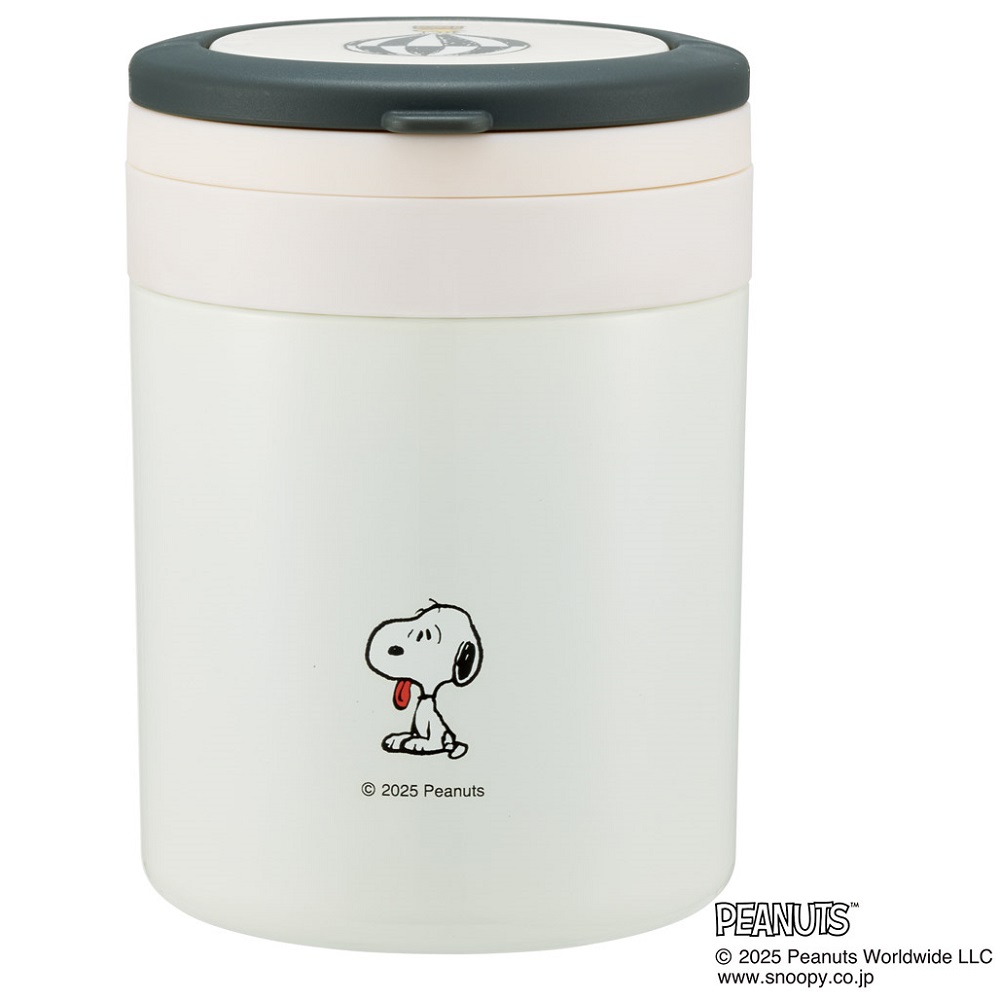 スケーター デリカポット 500ml 保温 保冷 スープジャー ハンドル付き 可愛い キャラクター skater LJFO5 スヌーピー バッジ SNOOPY ピーナッツ【フードジャー スープ 持ち運び お弁当 ステンレス】