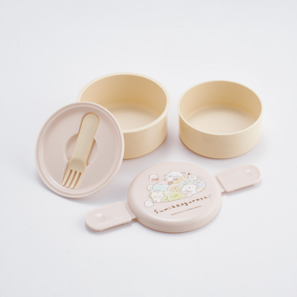 スケーター お弁当箱 二段 500ml 電子レンジ対応 丸型 かわいい キャラクター 子供 skater ONWR1 すみっコぐらし すみっこ ぐらし 女の子 女子【弁当箱 コンパクト ランチボックス 小学生 幼稚園 小さめ 幼児】