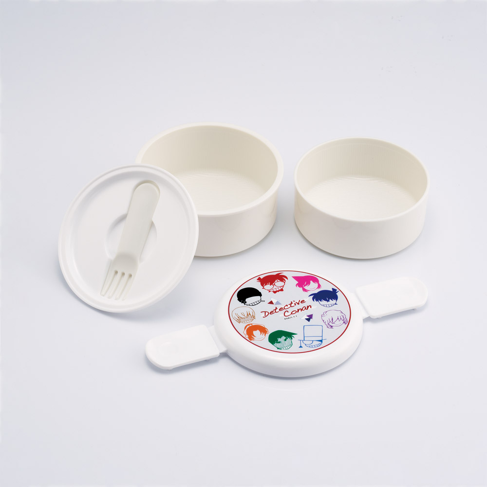 スケーター お弁当箱 二段 500ml 電子レンジ対応 丸型 かわいい キャラクター 子供 skater ONWR1 名探偵コナン グッズ【弁当箱 コンパクト ランチボックス 小学生 幼稚園 小さめ 幼児】