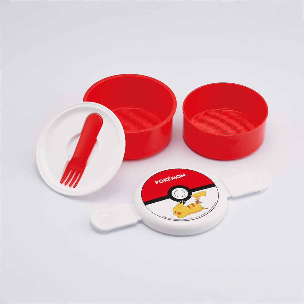 丸型ランチボックス 2段/500ml ポケモン モンスターボール25年デザイン/ONWR1_4973307715143