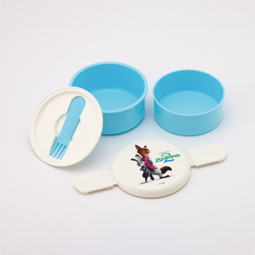 スケーター お弁当箱 二段 500ml 電子レンジ対応 丸型 かわいい キャラクター 子供 skater ONWR1 ズートピア2 ニック ジュディ ディズニー Disney【弁当箱 コンパクト ランチボックス 小学生 幼稚園 小さめ 幼児】