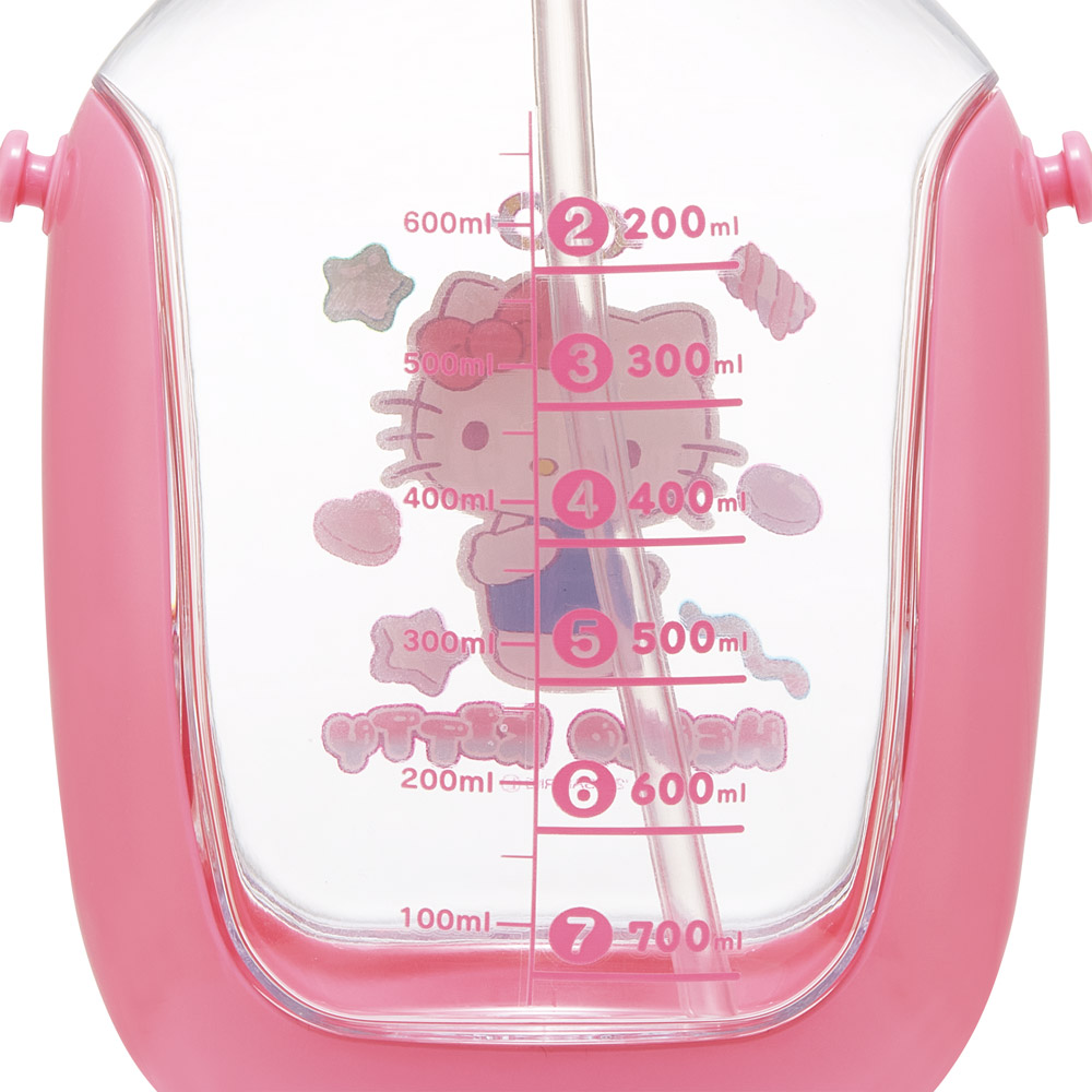 【送料無料】ワンプッシュ ストロー ボトル 水筒 780ml キッズ 子供 キャラクター かわいい スケーター skater PDSH8DX キティ ハローキティ キティちゃん 女の子