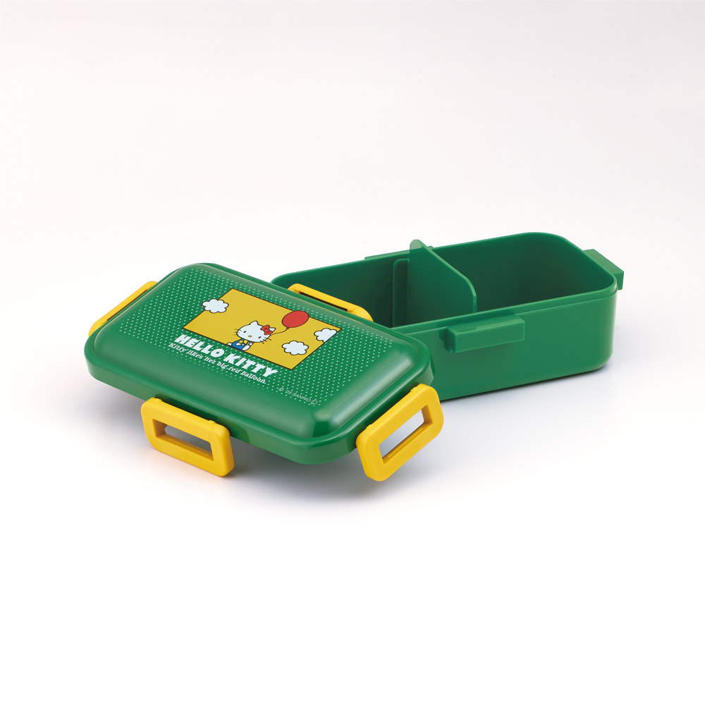 スケーター 弁当箱 530ml 大人 一段 仕切り 食洗機 レンジ 対応 日本製 ランチボックス skater PFLB6 ハローキティ レトロ 25年 キティちゃん サンリオ 女の子【レディース 4点ロック お弁当箱 ドーム型 1段 食洗機OK】