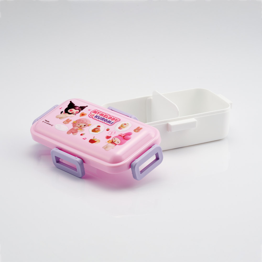 おかずがつぶれにくい ふわっと弁当箱 1段/530ml マイメロ&クロミ/PFLB6_4973307660955
