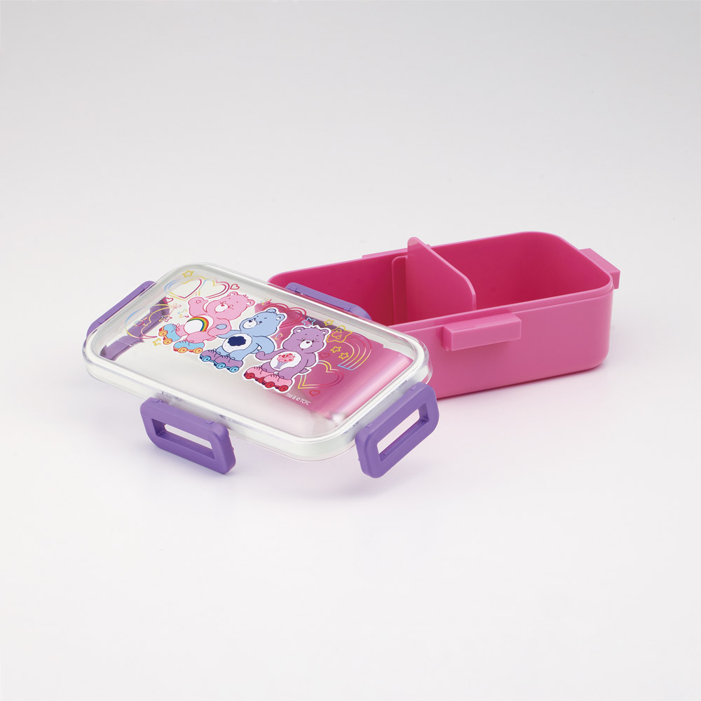 スケーター 弁当箱 530ml 大人 一段 仕切り 食洗機 レンジ 対応 日本製 ランチボックス skater PFLB6 Care Bears ケアベア くま スケート キャラクター【レディース 4点ロック お弁当箱 ドーム型 1段 食洗機OK】