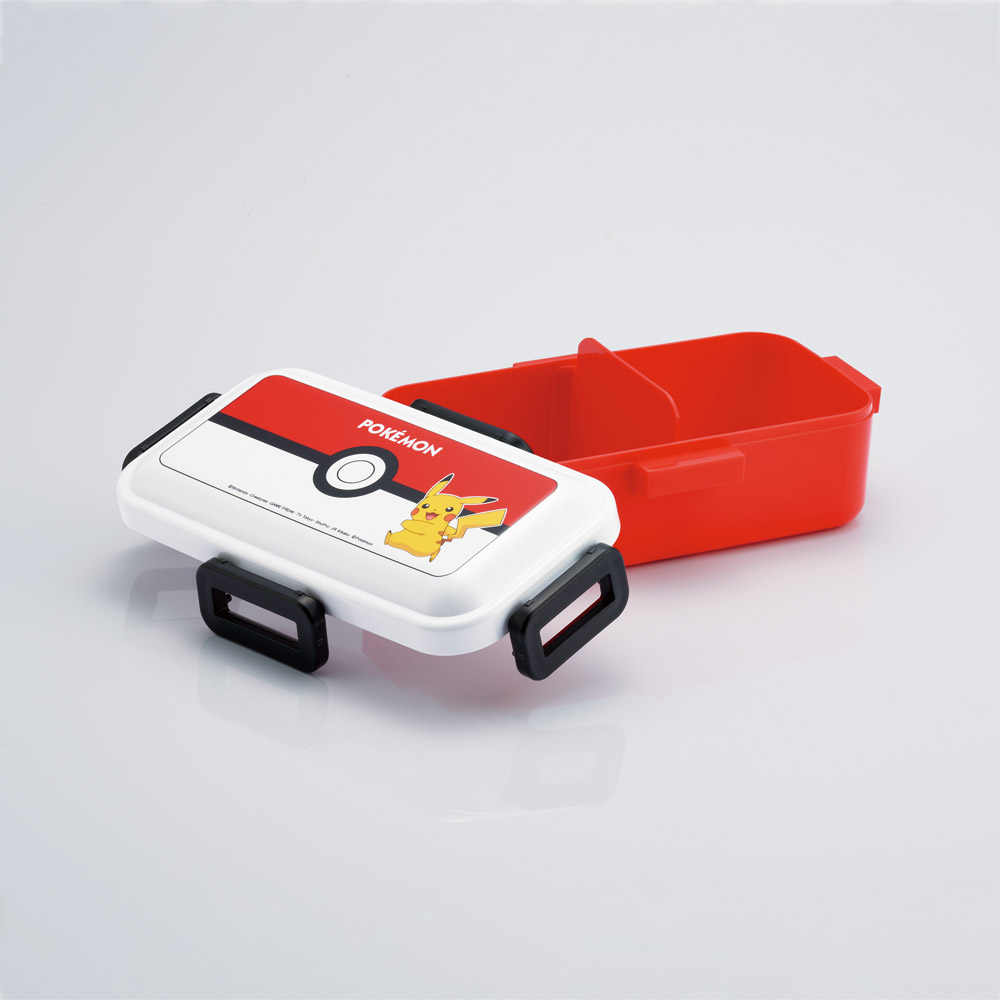 おかずがつぶれにくい ふわっと弁当箱 1段/530ml ポケモン モンスターボール25年デザイン/PFLB6_4973307715136
