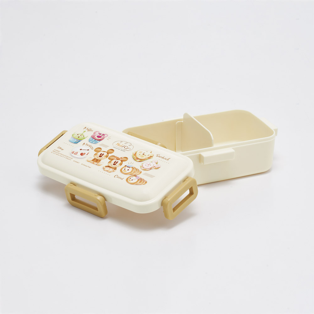 スケーター 弁当箱 530ml 大人 一段 仕切り 食洗機 レンジ 対応 日本製 ランチボックス skater PFLB6 Nuiパン ぬいパン ぬいぱん ヌイパン ディズニー【レディース 4点ロック お弁当箱 ドーム型 1段 食洗機OK】