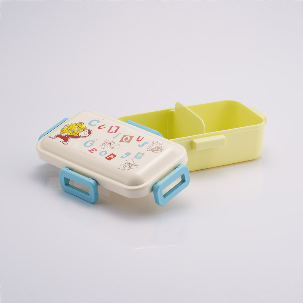 おかずがつぶれにくい ふわっと弁当箱 1段/530ml おさるのジョージ アルファ／PFLB6_4973307718830