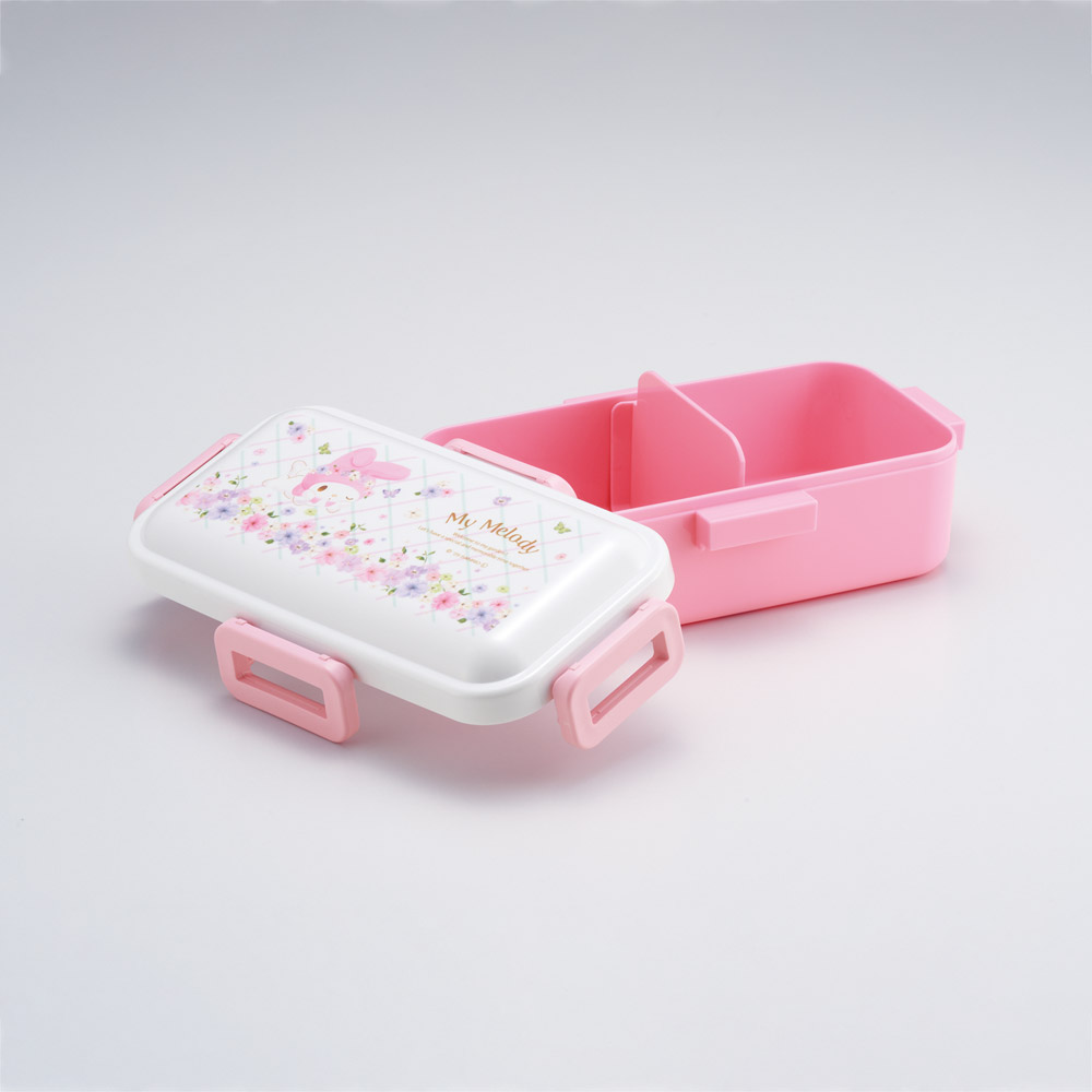 おかずがつぶれにくい ふわっと弁当箱 1段/530ml マイメロディ パステル 水彩 花柄/PFLB6_4973307721175
