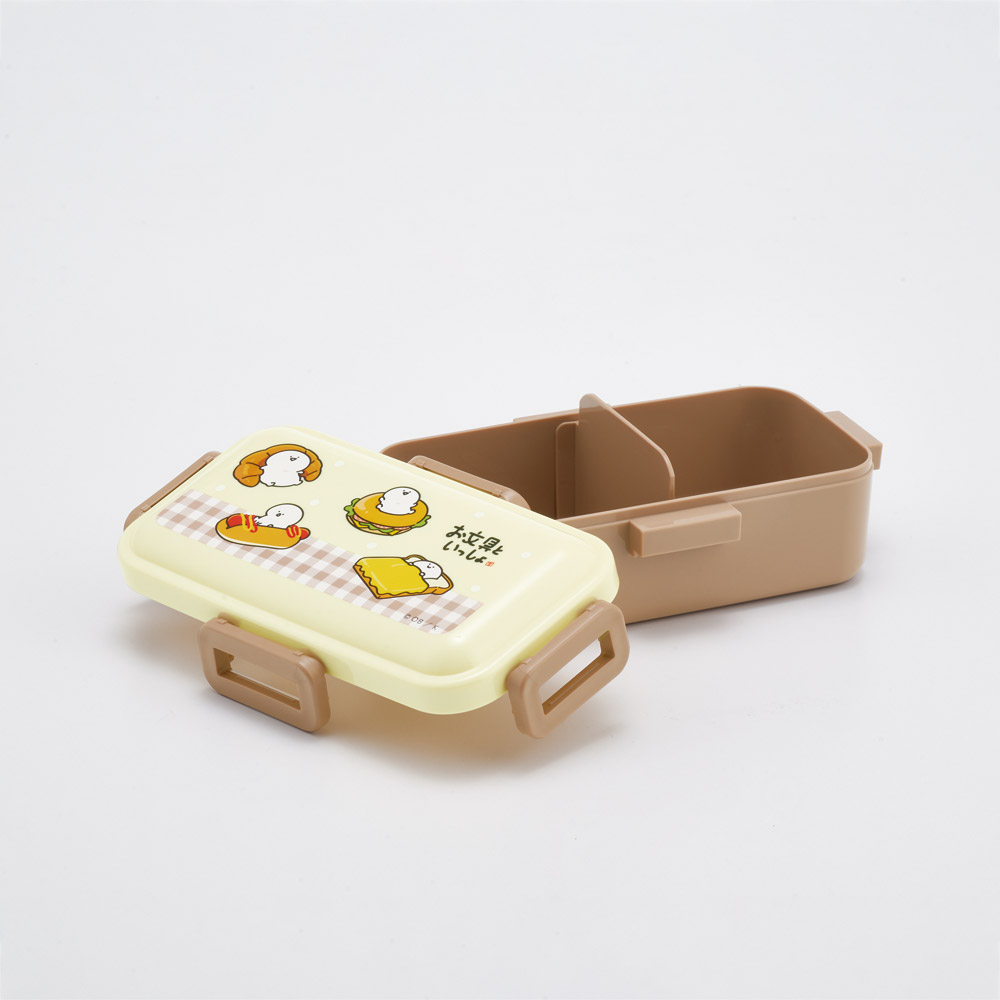 スケーター 弁当箱 530ml 大人 一段 仕切り 食洗機 レンジ 対応 日本製 ランチボックス skater PFLB6 お文具といっしょ 26年 お文具さん 男子 女子 女性【レディース 4点ロック お弁当箱 ドーム型 1段 食洗機OK】