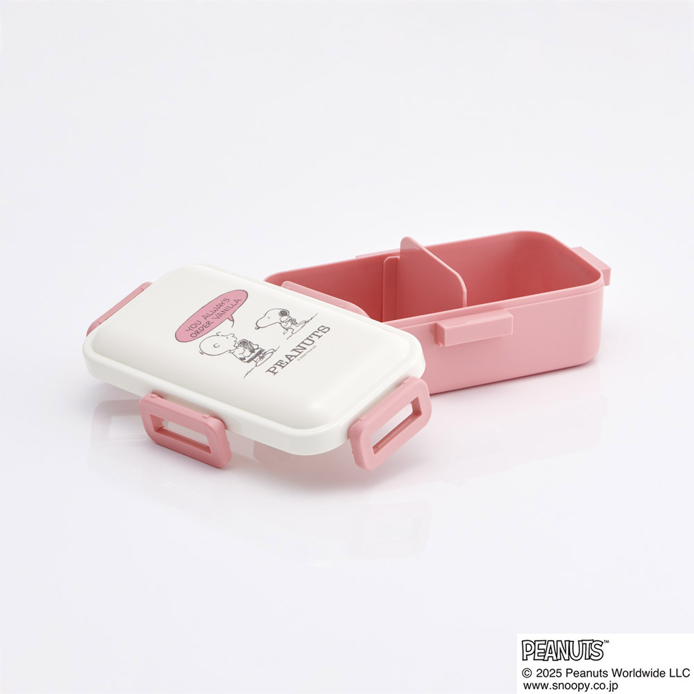 スケーター 弁当箱 530ml 大人 一段 仕切り 食洗機 レンジ 対応 日本製 ランチボックス skater PFLB6 スヌーピー スモーキーパステル SNOOPY ピーナッツ【レディース 4点ロック お弁当箱 ドーム型 1段 食洗機OK】