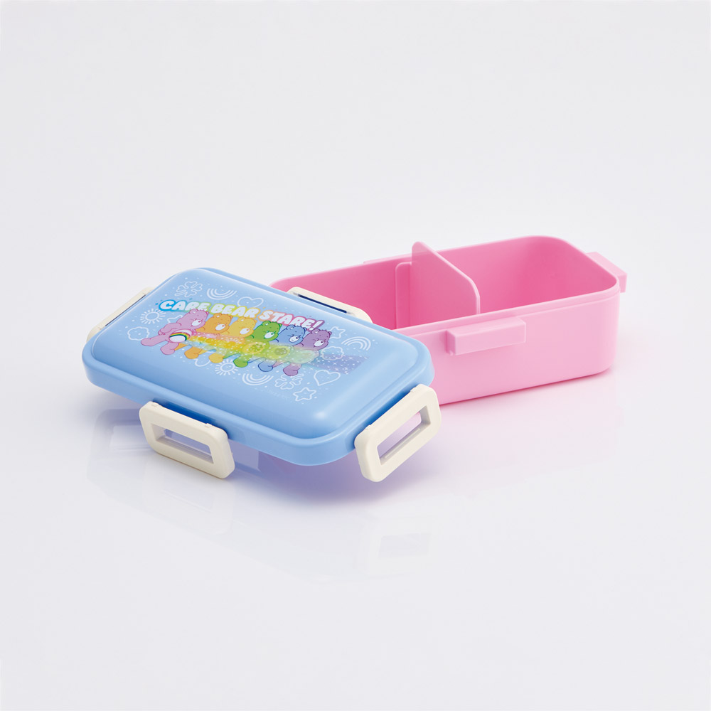 スケーター 弁当箱 530ml 大人 一段 仕切り 食洗機 レンジ 対応 日本製 ランチボックス skater PFLB6 Care Bears ケアベア スパークル くま カラフル【レディース 4点ロック お弁当箱 ドーム型 1段 食洗機OK】