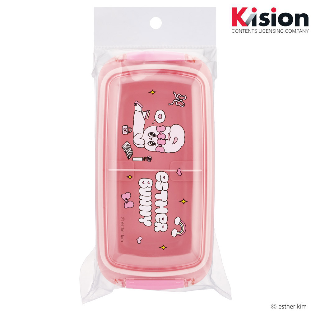 スケーター 洗いやすい弁当箱 パッキン溝の幅が広い ふわっと お弁当箱 530ml 1段 弁当 skater PTLB6B エスターバニー グッズ estherbunny うさぎ 韓国【子供 大人 バイオマス ランチボックス レンジ 食洗機 対応】