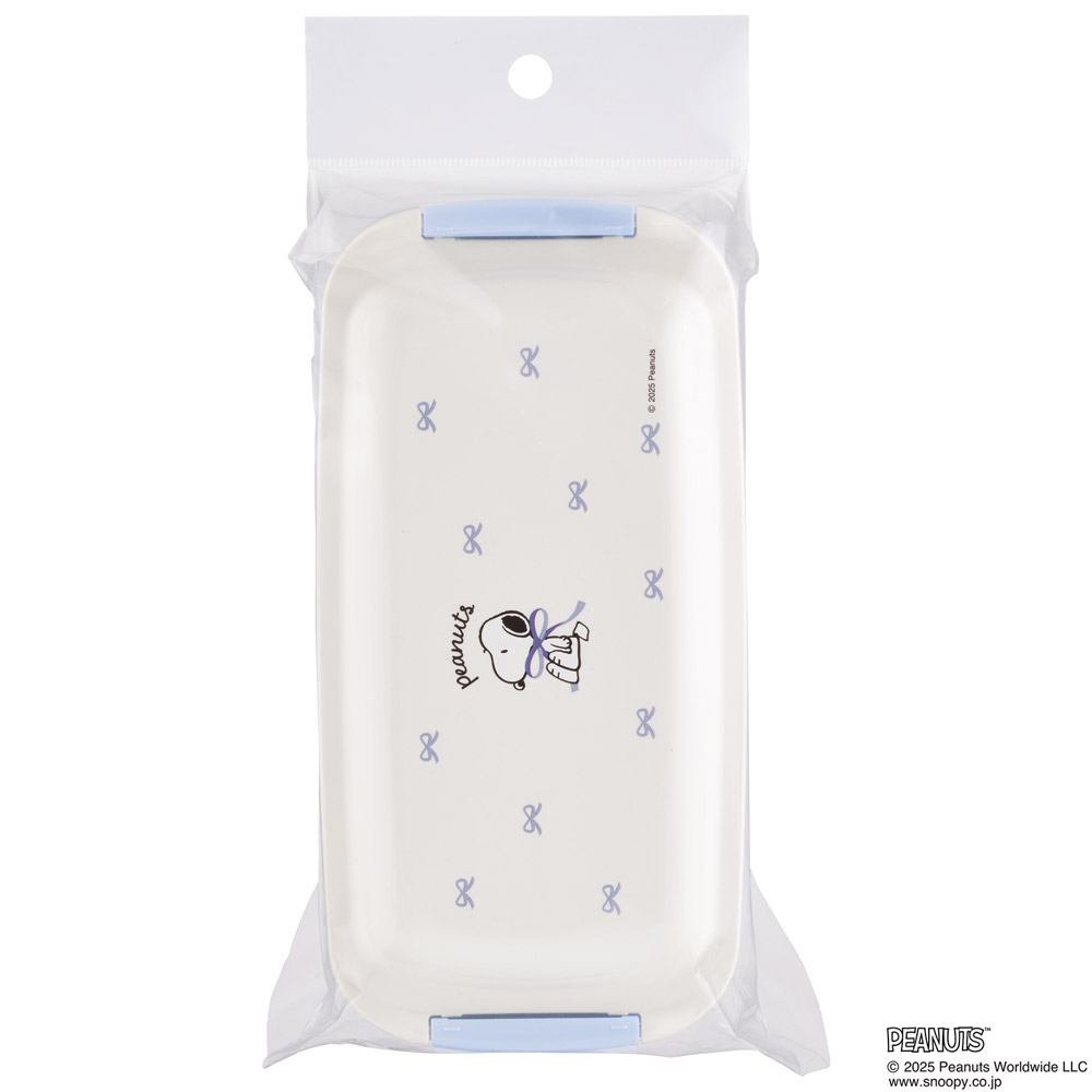 スケーター 洗いやすい弁当箱 パッキン溝の幅が広い ふわっと お弁当箱 530ml 1段 弁当 skater PTLB6B ブルーリボン スヌーピー SNOOPY ピーナッツ【子供 大人 バイオマス ランチボックス レンジ 食洗機 対応】