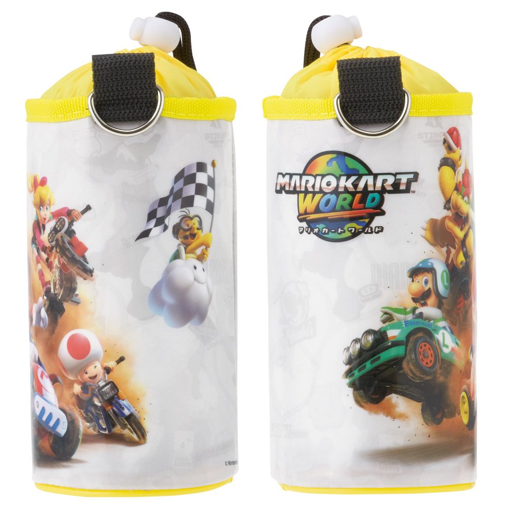 スケーター ペットボトル ボトル カバー エナメル加工 水分補給 アルミ蒸着仕様 キャラクター skater PVPC6 スーパーマリオ マリオ MARIO 男の子 男子 男児【子供 ペットボトルケース お出かけ かわいい 幼稚園 小学生】