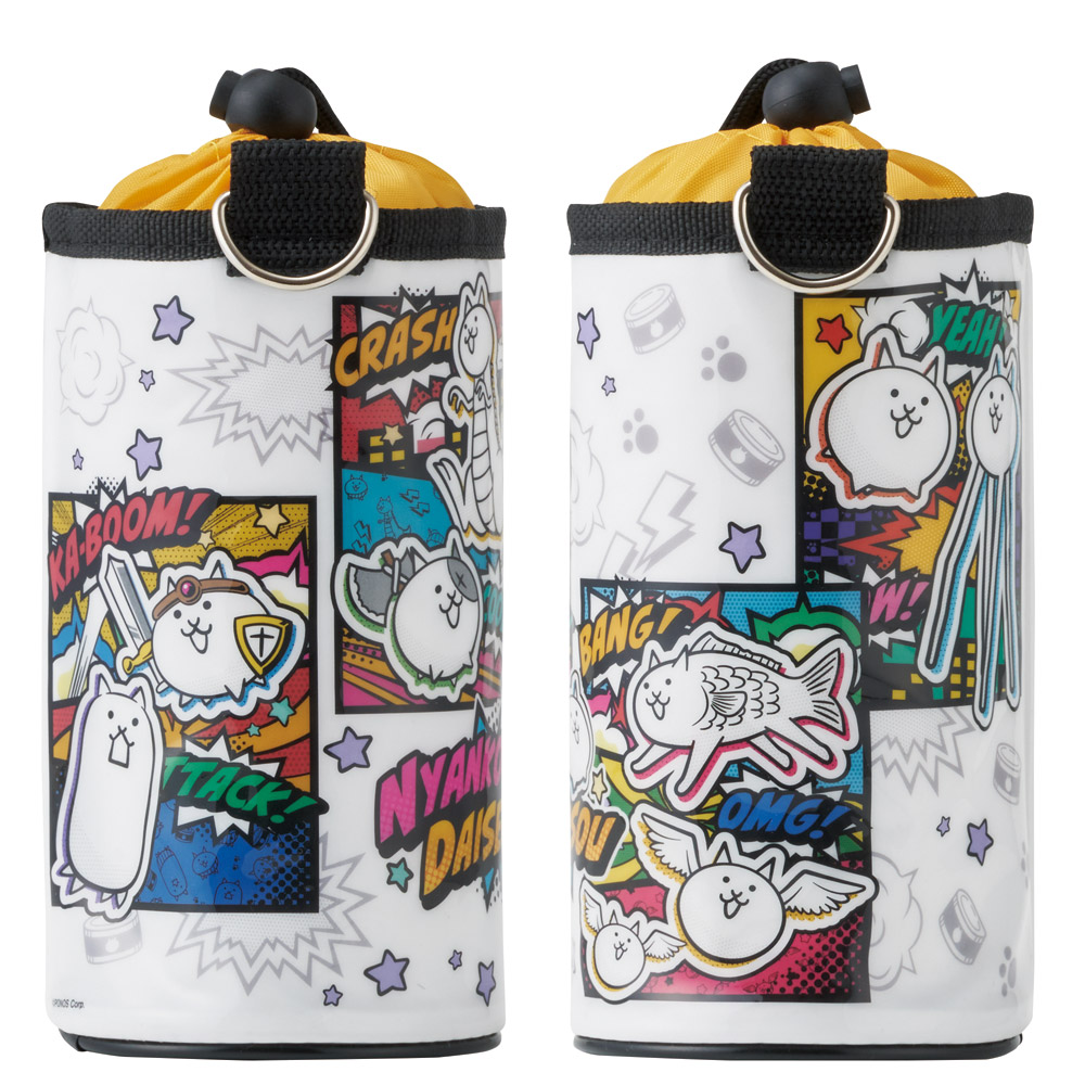 スケーター ペットボトル ボトル カバー エナメル加工 水分補給 アルミ蒸着仕様 キャラクター skater PVPC6 にゃんこ大戦争 26年 にゃんこ 男の子 女の子 男子【子供 ペットボトルケース お出かけ かわいい 幼稚園 小学生】