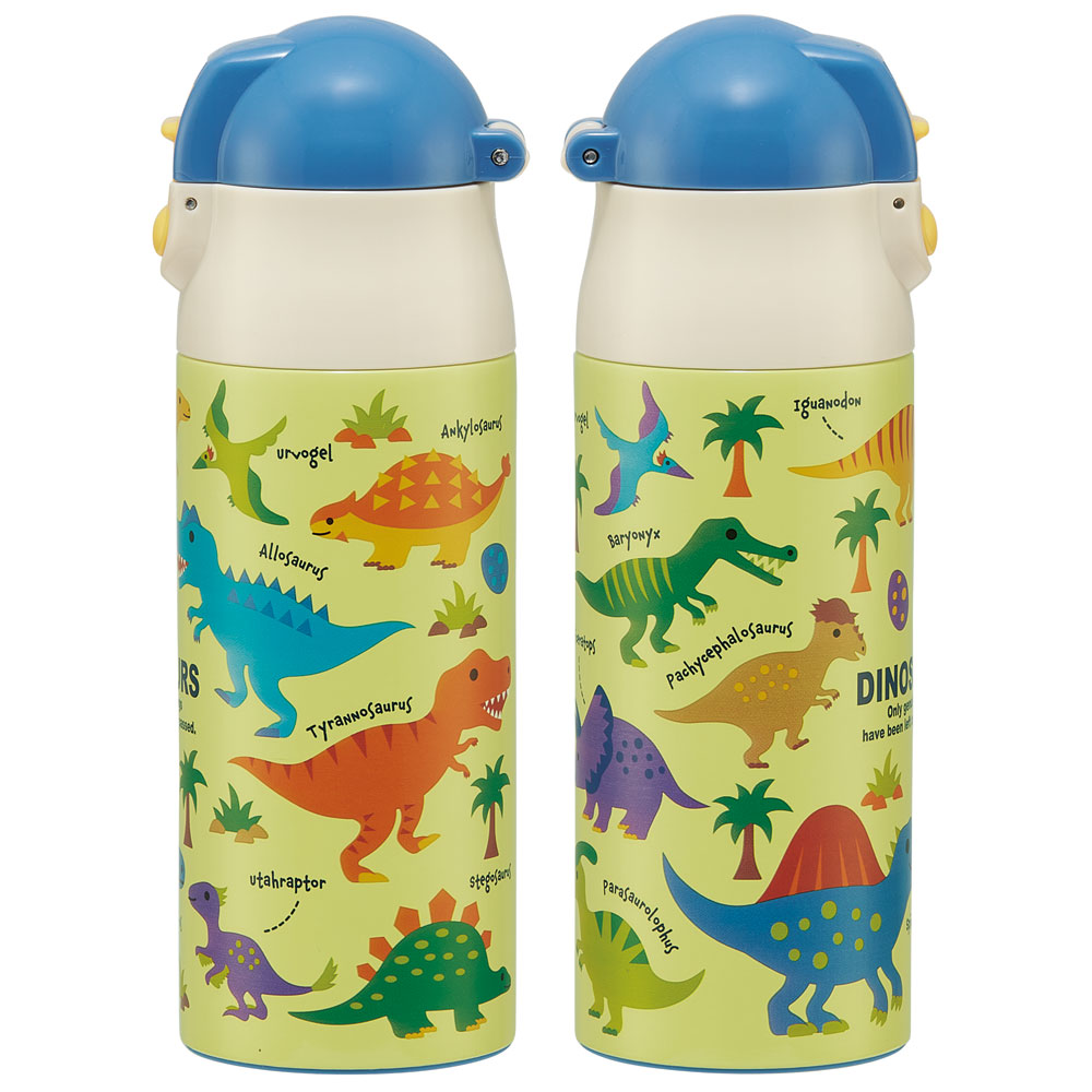 超軽量ワンプッシュステンボトル 360ml ディノサウルス ピクチャ/SDPC4P_4973307624575