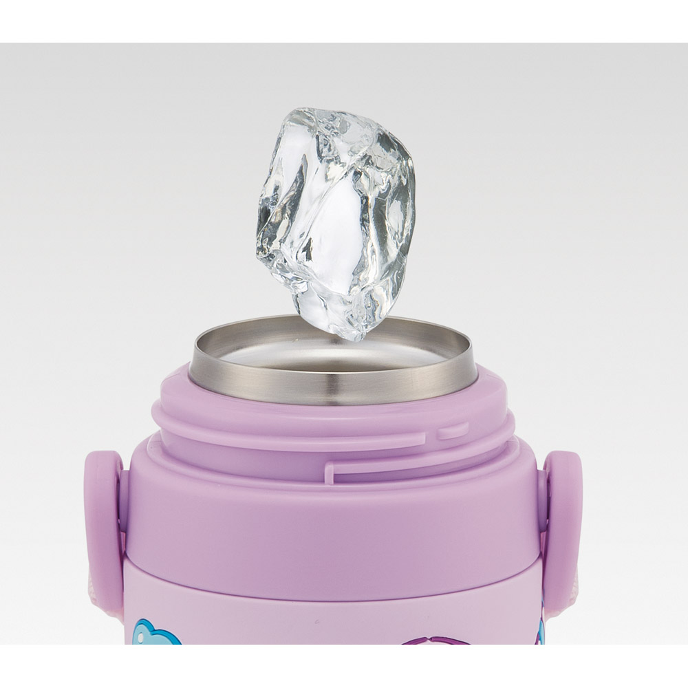 スケーター 水筒 立体プリント キッズ ワンタッチ 直飲み ステンレス 480ml かわいい skater SDPV5 クロミ クロミちゃん サンリオ 女の子 女子【保育園 幼稚園 ロック付き 保冷 ダイレクト ベルト付き プレゼント】