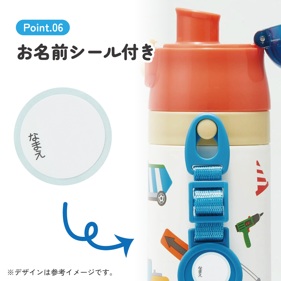 【送料無料】超軽量2WAYステンレスボトル 470ml/430mlはたらくクルマ／SKDC4_4973307600067