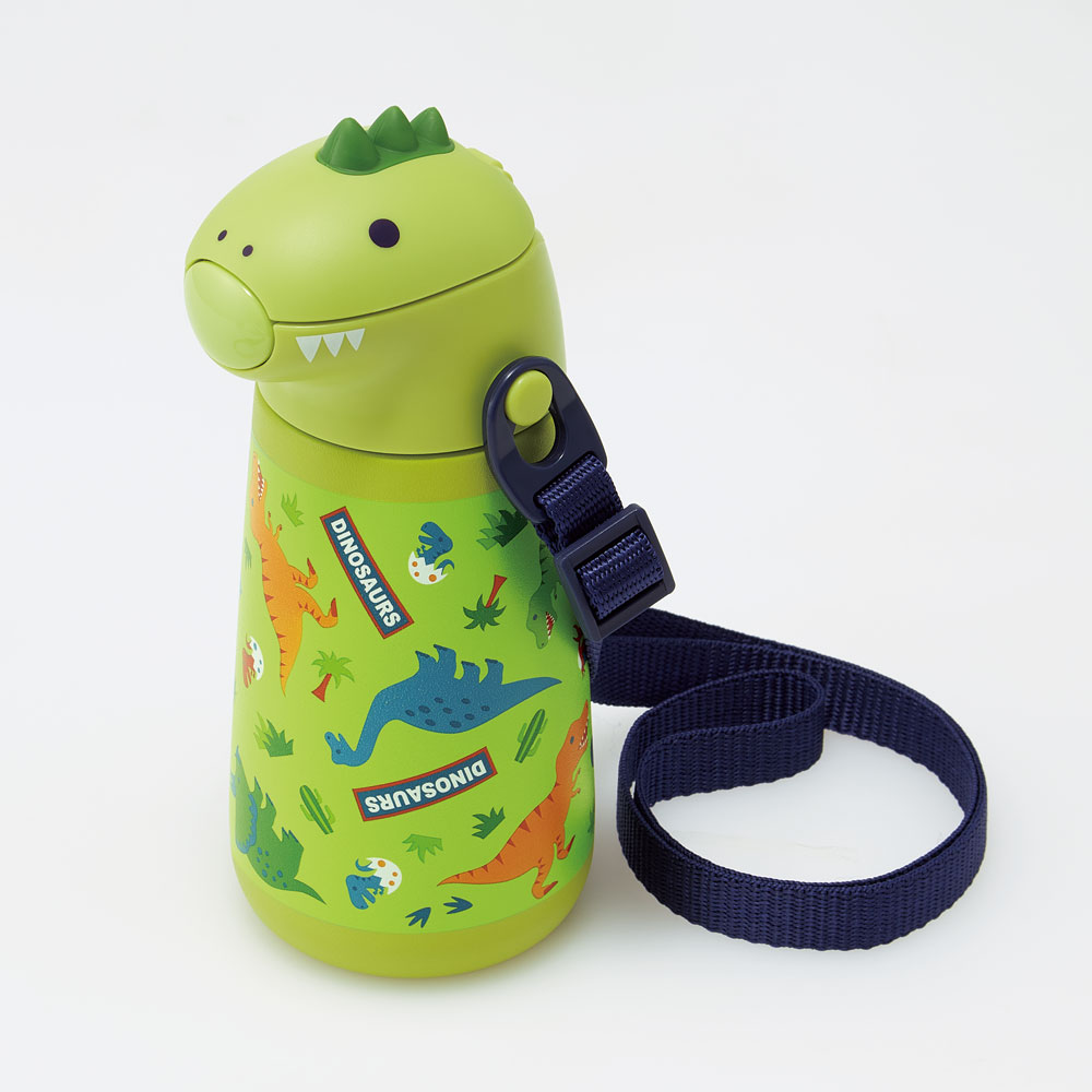 ダイカットストローステンレスボトル 370ml ディノサウルス/SSH4D_4973307638237/スケーター