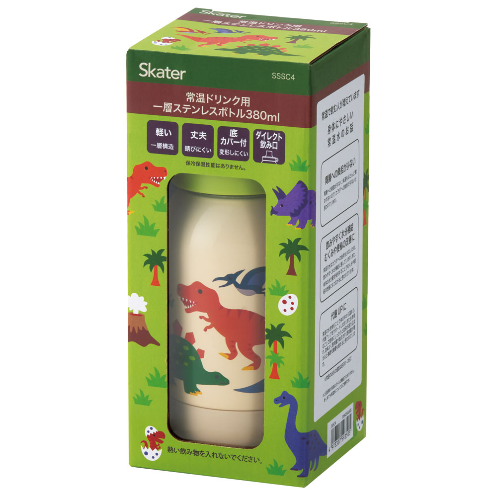 ステンレス一層ボトル 380ml ディノサウルス/SSSC4_4973307593505/スケーター