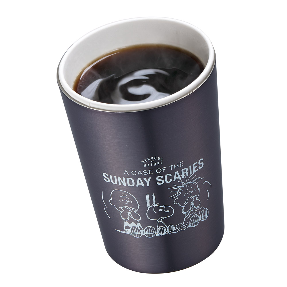 ステンレスタンブラー キャラクター コンビニ タンブラー ステンレス 400ml 保温 skater スケーター STCV2 スヌーピー SNOOPY グッドネス PEANUTS GOODNESS 75th