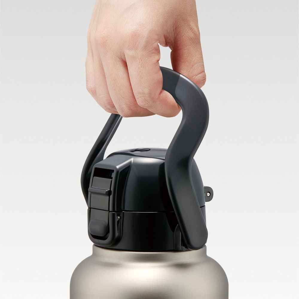 ハンドル付ワンプッシュダイレクトボトル 1500ml シルバー/STD15H_4973307596810
