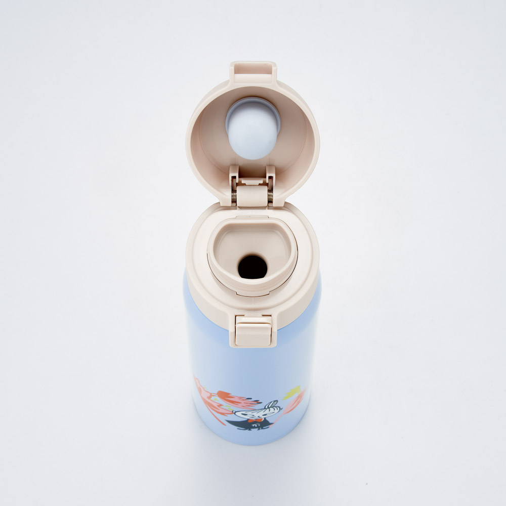 スケーター 水筒 480ml ワンタッチ ステンレス 子供 キッズ 直飲み キャラクター 保冷 保温 skater STOT5 ムーミン Moomin リトルミイ フラワー【ステンレスボトル ステンレス ボトル おしゃれ マグ ワンプッシュ】