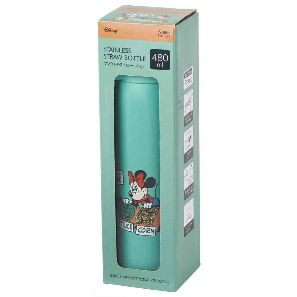 ワンタッチストローボトル 480ml ミッキー/STOT5ST_4973307591266/スケーター