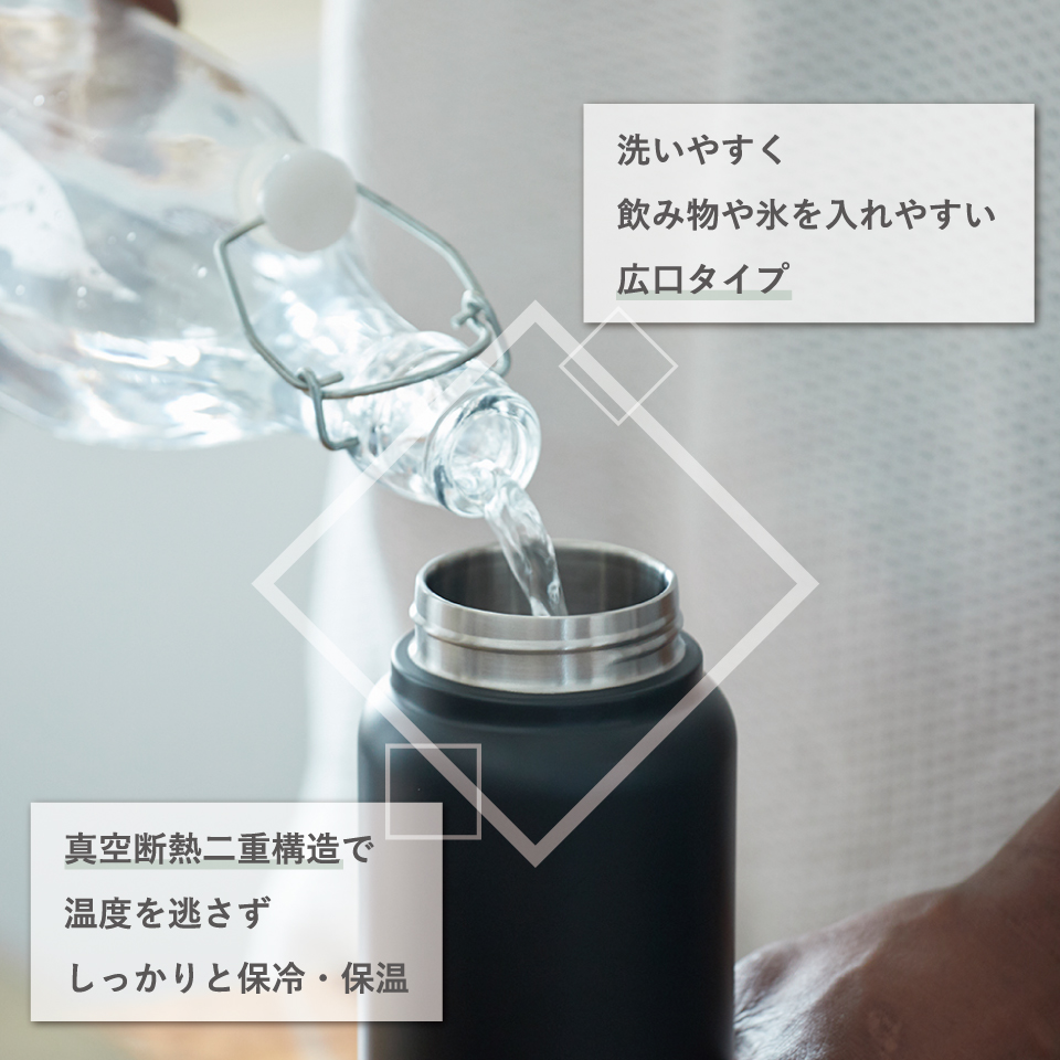 スクリューハンドルマグボトル 1000ml ブラック/STSC10_4973307579264
